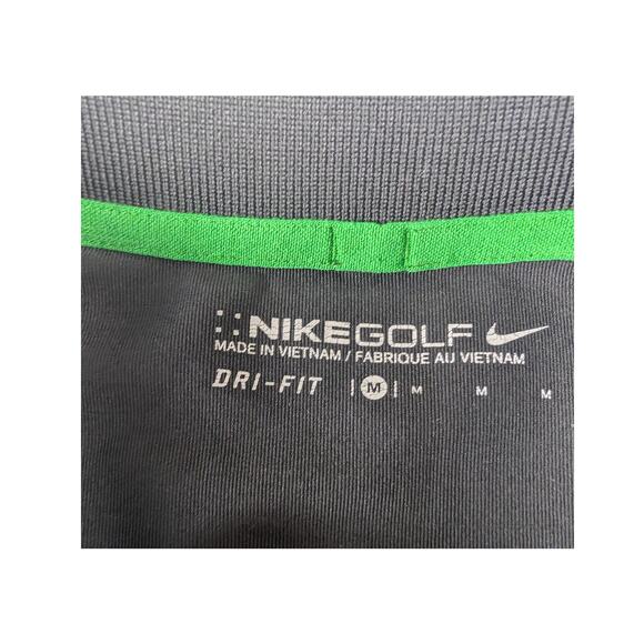 Nike Golf Men's Dri Fit PGA Championship Striped Green Gray Polo Shirt Medium - Picture 5 of 7